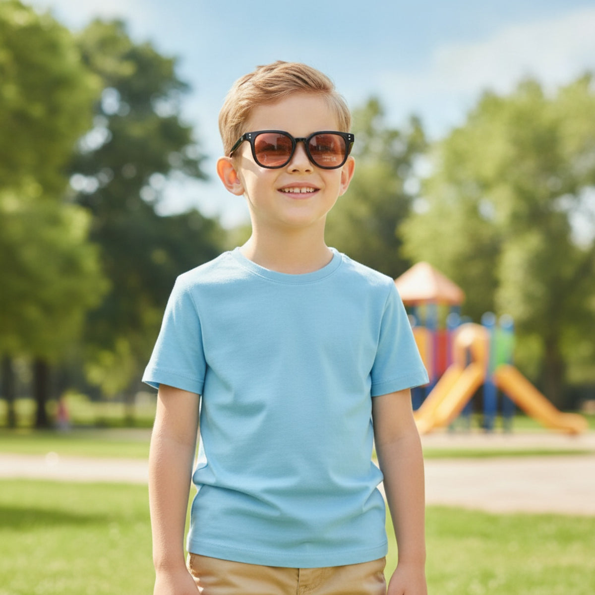 Lunettes de soleil enfant carrées Protection UV - Tendance Pour Activités Extérieures
