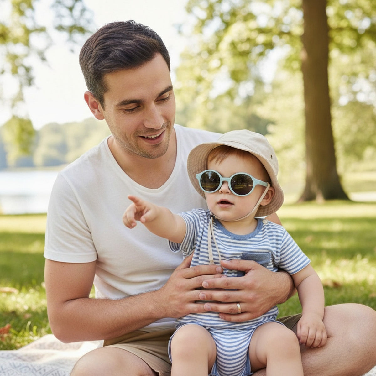 Lunettes de Soleil Bébé Polarisées Bleu- Protection UV (0-24 mois)