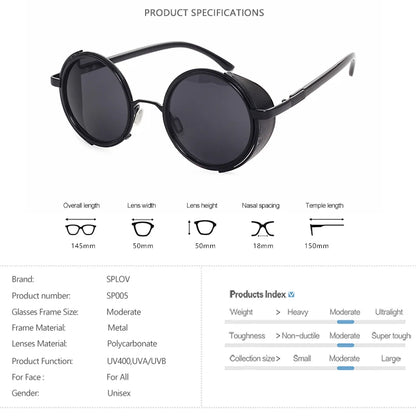 Lunette de soleil ronde métal