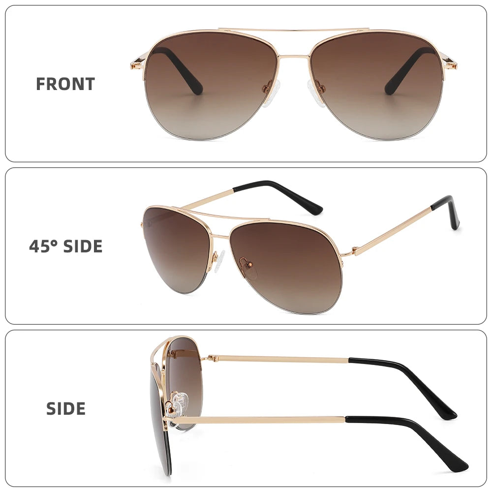 Lunettes de soleil aviateur métal fin