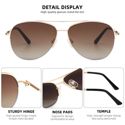 Lunettes de soleil aviateur métal fin