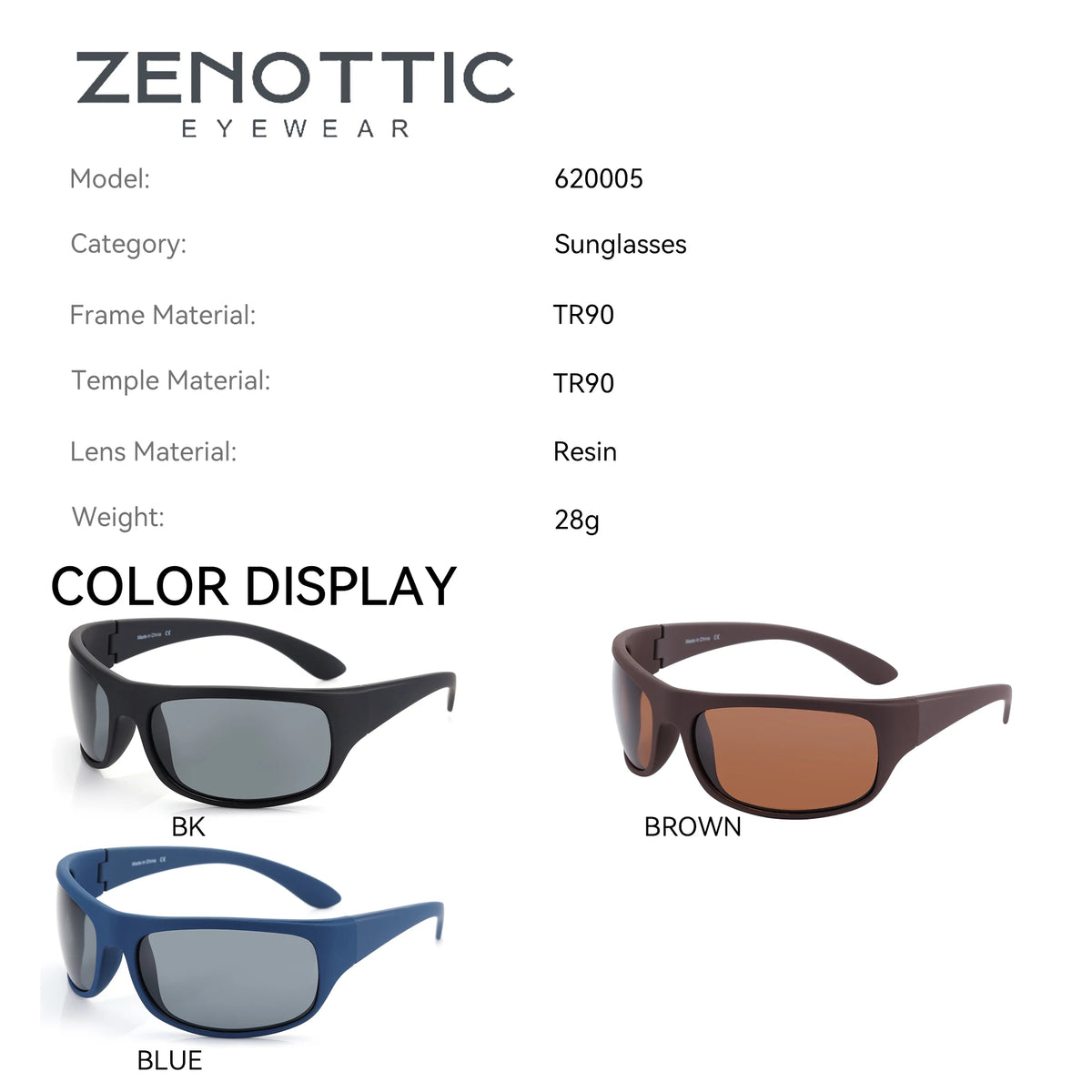 Lunette de soleil de sport flexible
