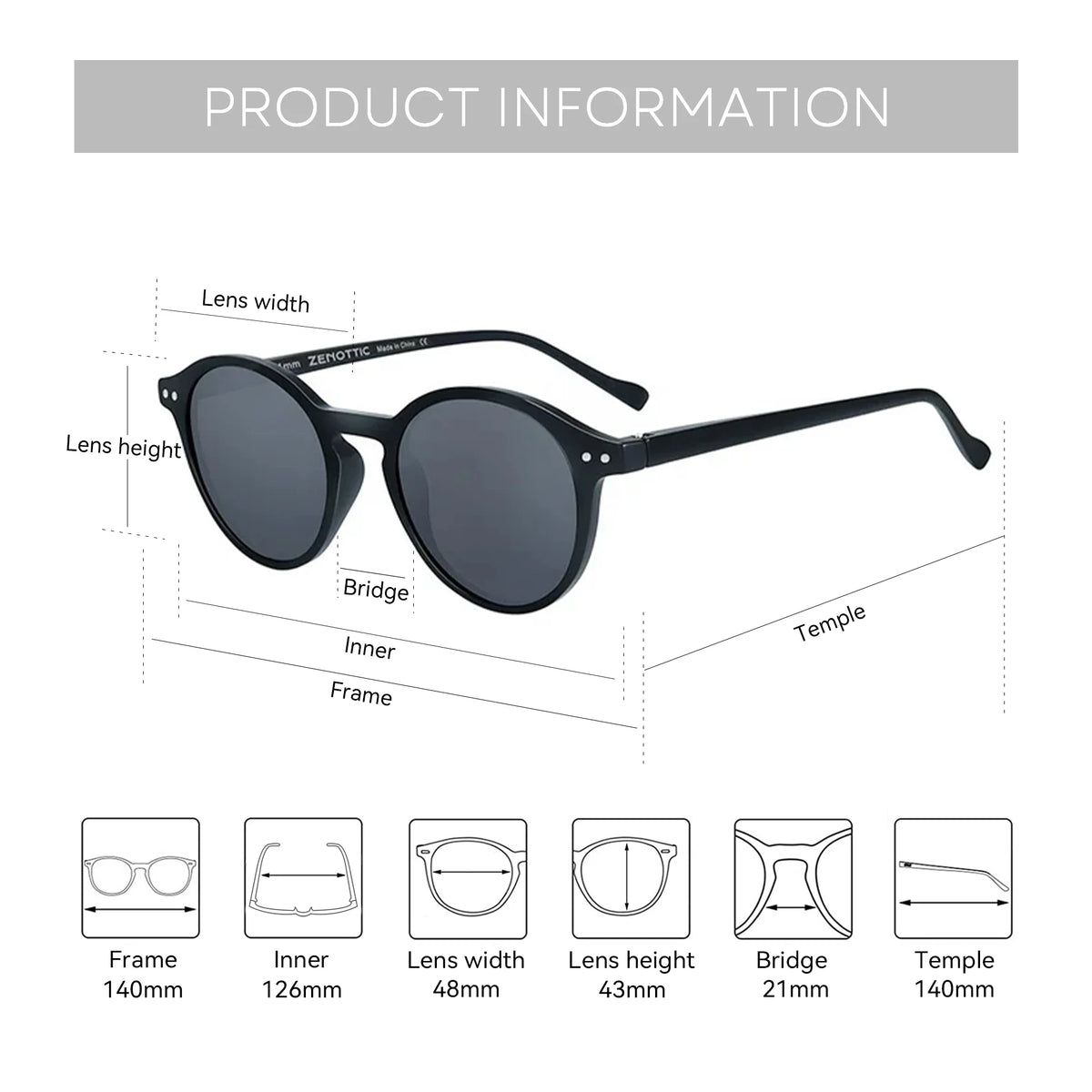 Petite lunette de soleil ronde vintage