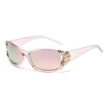 Lunettes De Soleil Papillon Irisées Tendance - Modèle - Rose