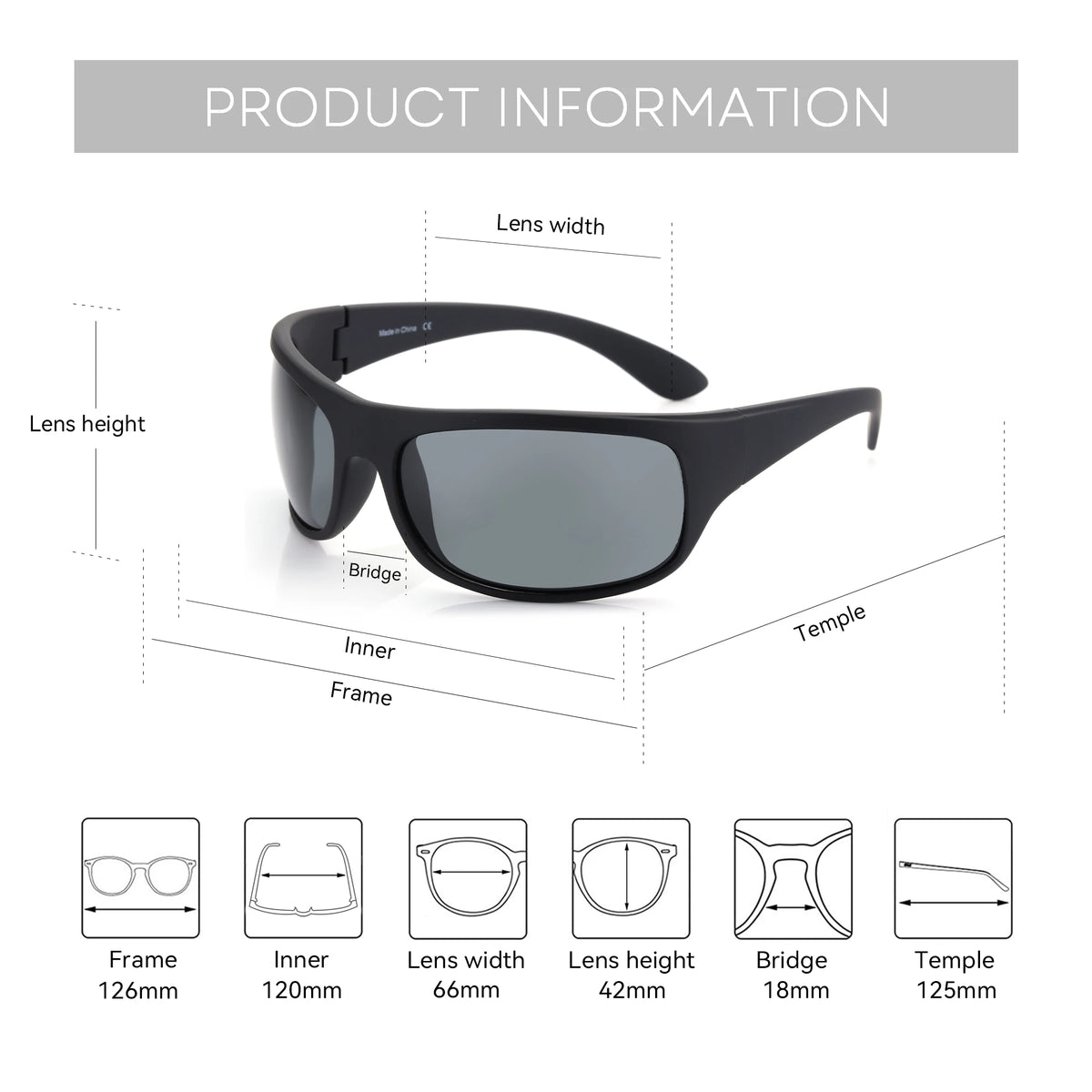 Lunette de soleil de sport flexible