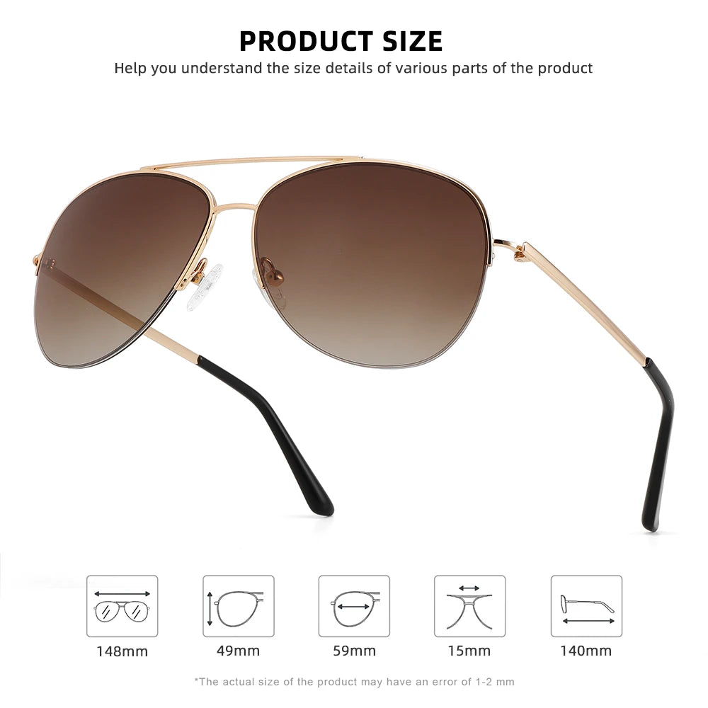 Lunettes de soleil aviateur métal fin