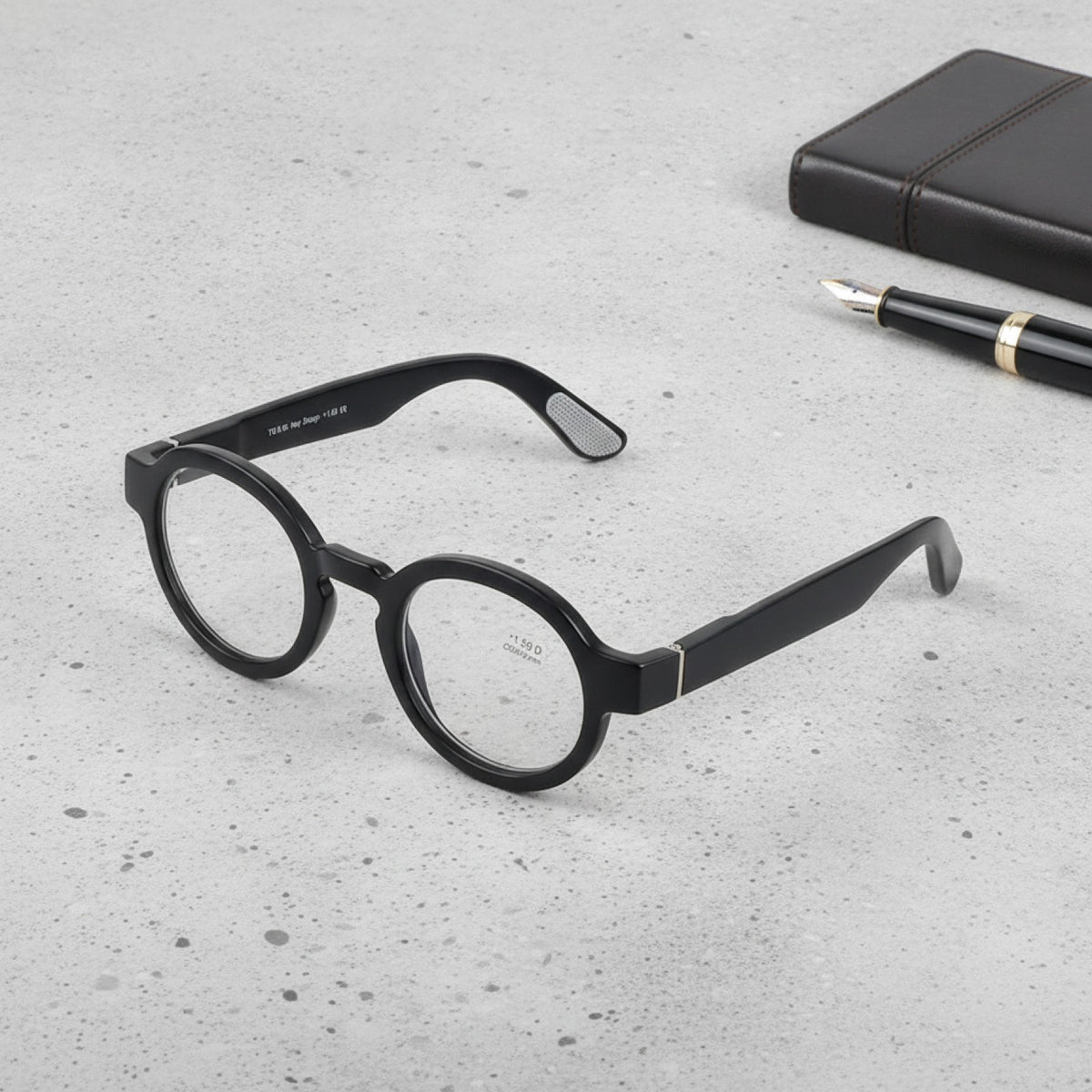 Lunettes De Lecture Vintage Rondes - Cadre Épais - Noir