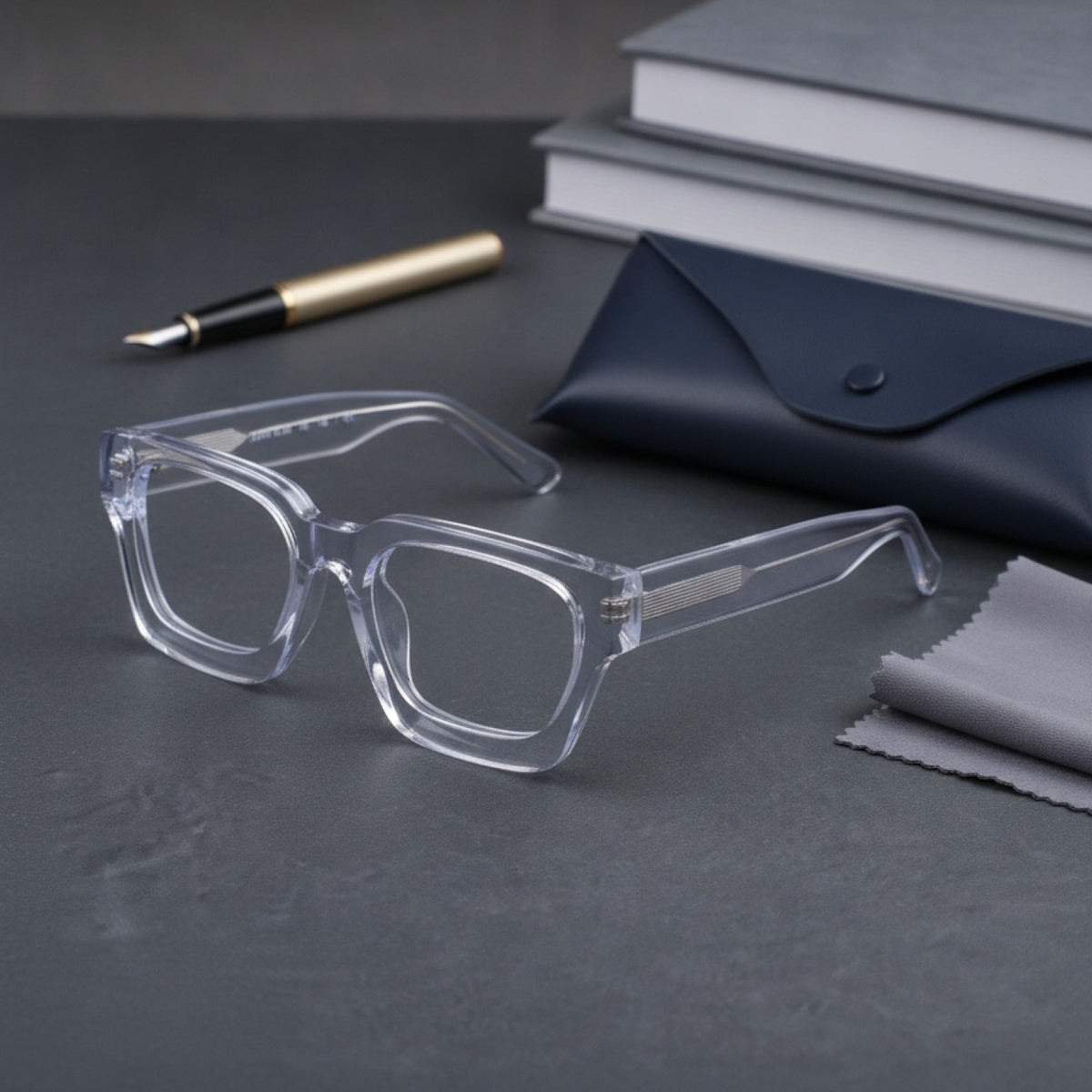 Lunettes De Lecture Carrées Surdimensionnées En Acétate Epais - Anti Lumière Bleu