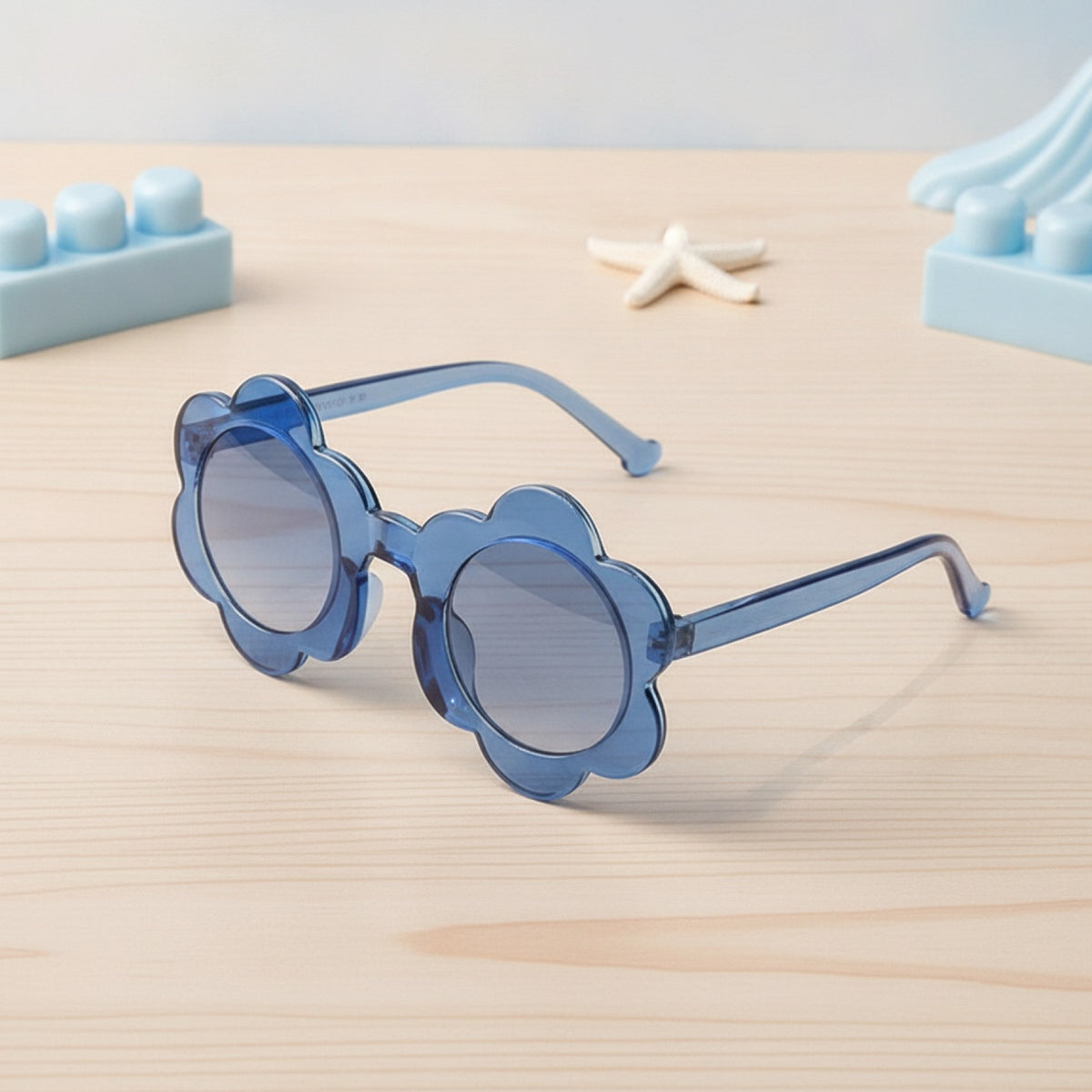 Lunettes de soleil carrées tendance pour enfant - Bleu - Protection UV