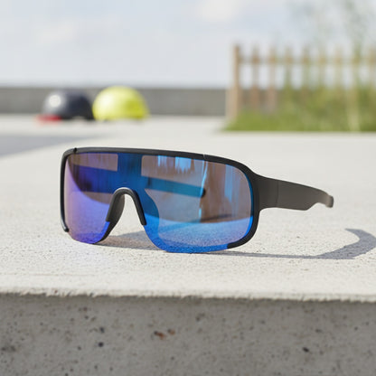 Lunettes de Soleil Cyclisme Enfant - Noir et Bleu