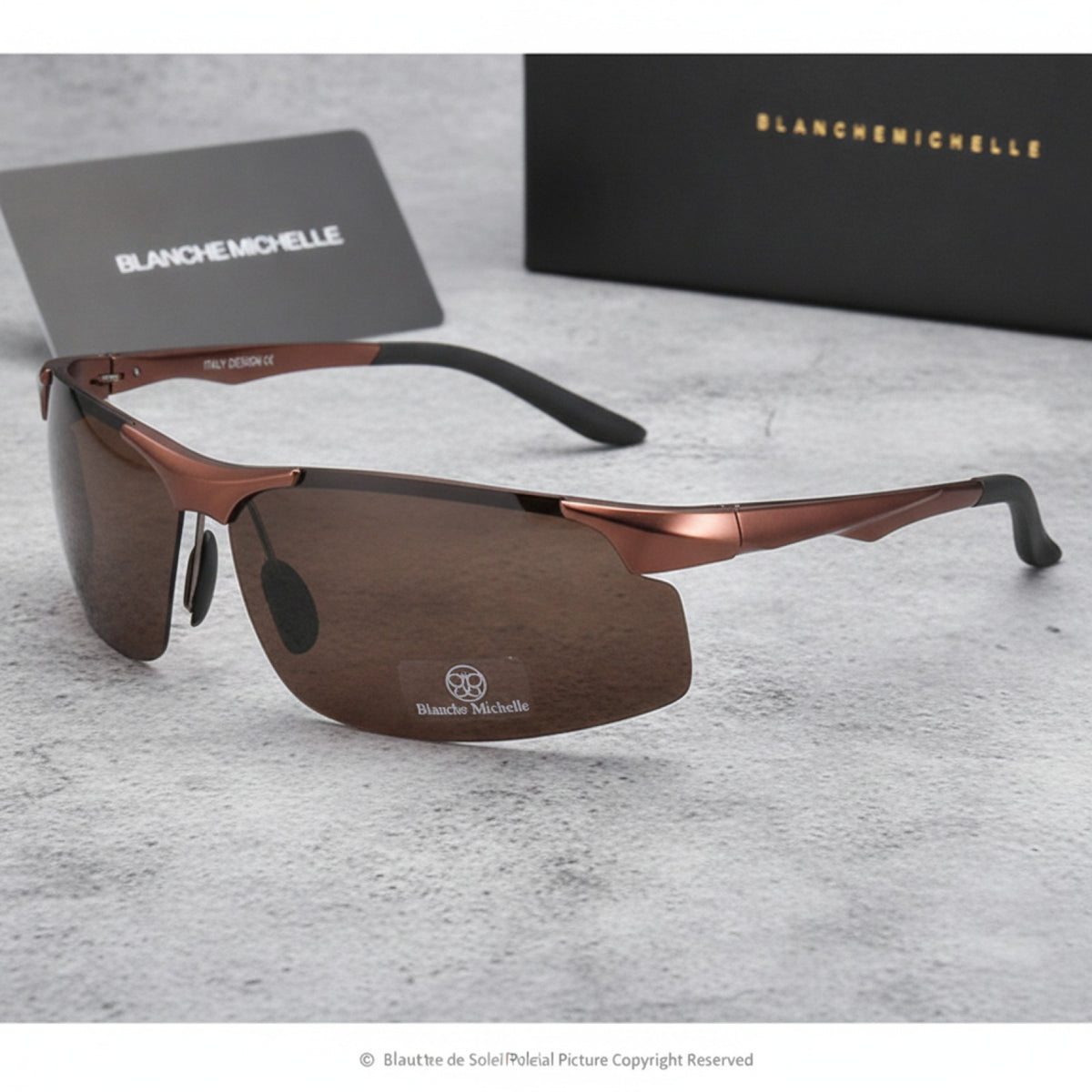 Lunettes De Soleil Polarisées Homme - Aluminium Style Sans Monture