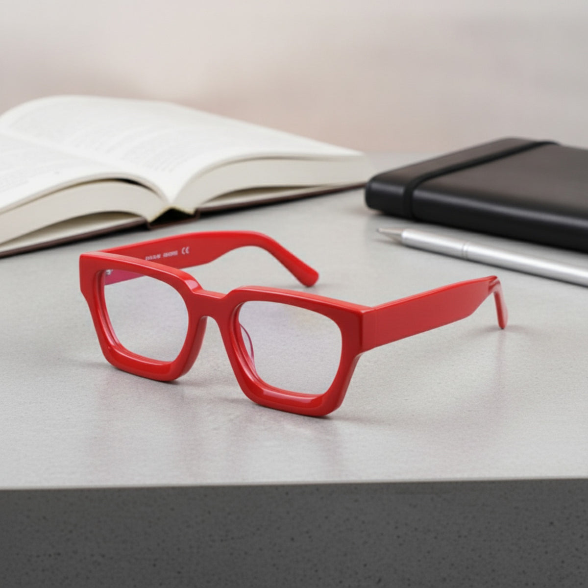 Lunettes De Lecture Carrées Surdimensionnées En Acétate Epais - Anti Lumière Bleu - Ruge