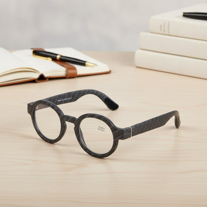 Lunettes de Lecture Vintage Rondes pour Hommes et Femmes - Monture Épaisse -  Grise