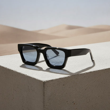 Lunettes De Soleil Rectangulaires Polarisées En Acétate - Luxe