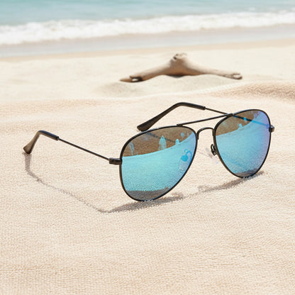 Lunettes de Soleil Polarisées Enfant – Monture Pilote en Métal