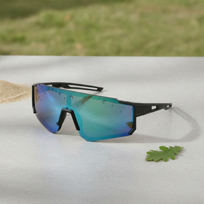 Lunettes de Soleil Cyclisme Enfant Anti-UV Coupe-Vent - Noir Bleu