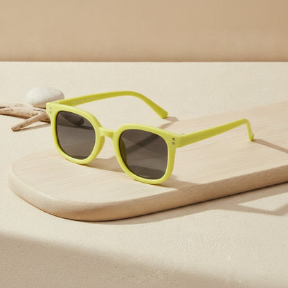 Lunettes De Soleil Carrées Protection UV - Enfant - Stylé Et Tendance - Jaune