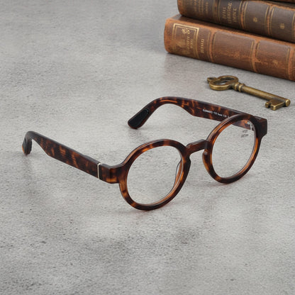 Lunettes de Lecture Vintage - Monture Ronde Épaisse Marron - Pour Hommes et Femmes