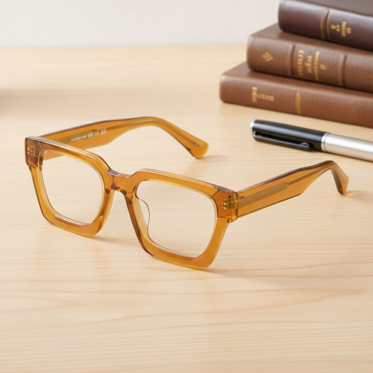 Lunettes De Lecture Carrées Surdimensionnées En Acétate Epais - Anti Lumière Bleu