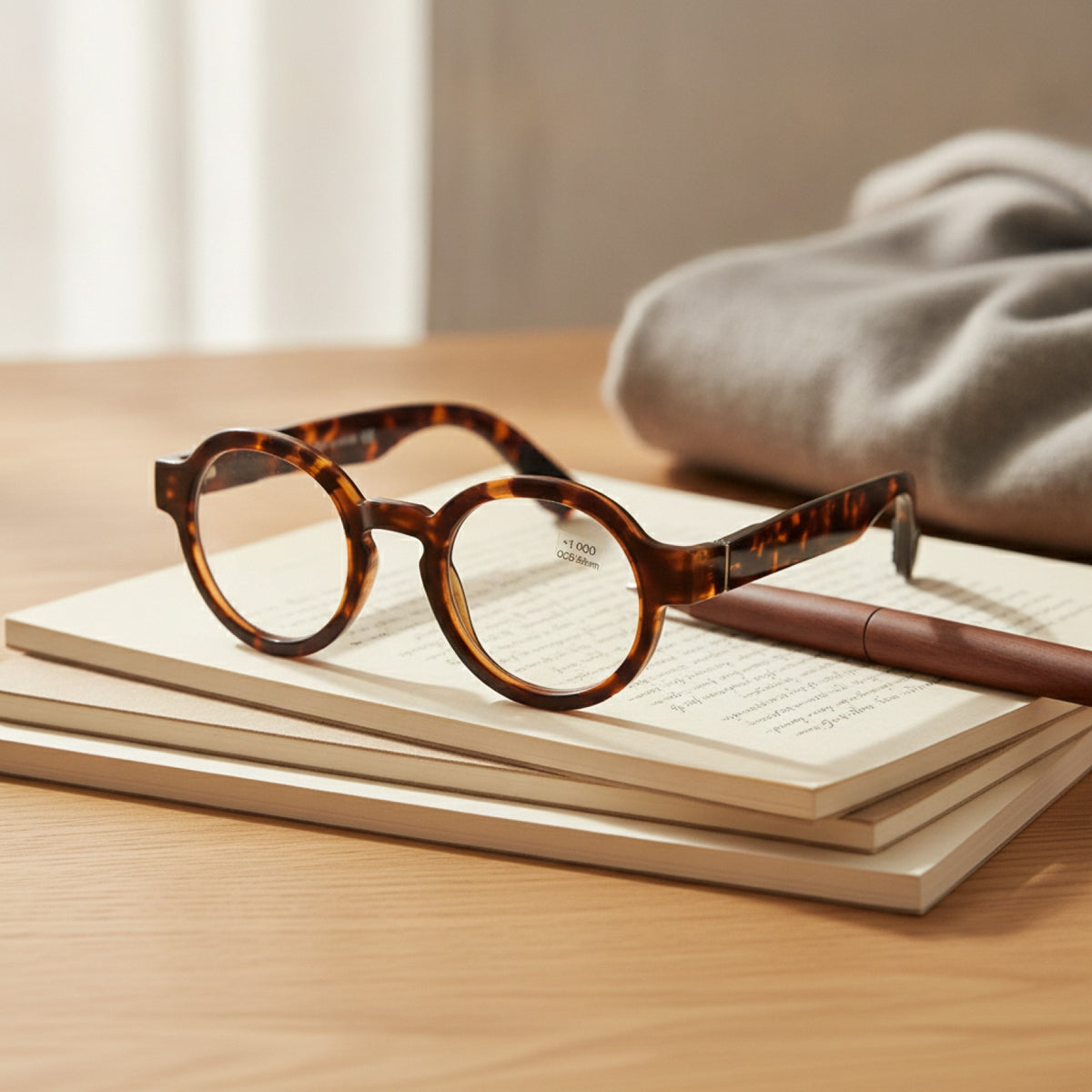 Lunettes de Lecture Vintage - Monture Ronde Épaisse Marron - Pour Hommes et Femmes