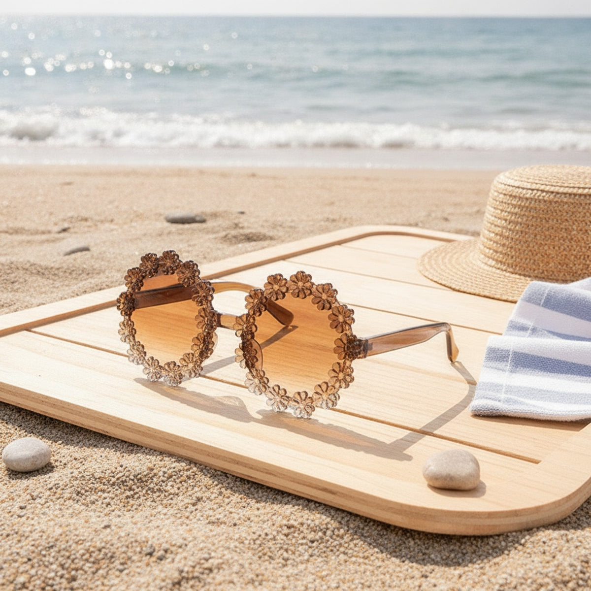 Lunettes De Soleil Enfant Carrées Protection UV - Idéal Pour Les Activités Extérieures