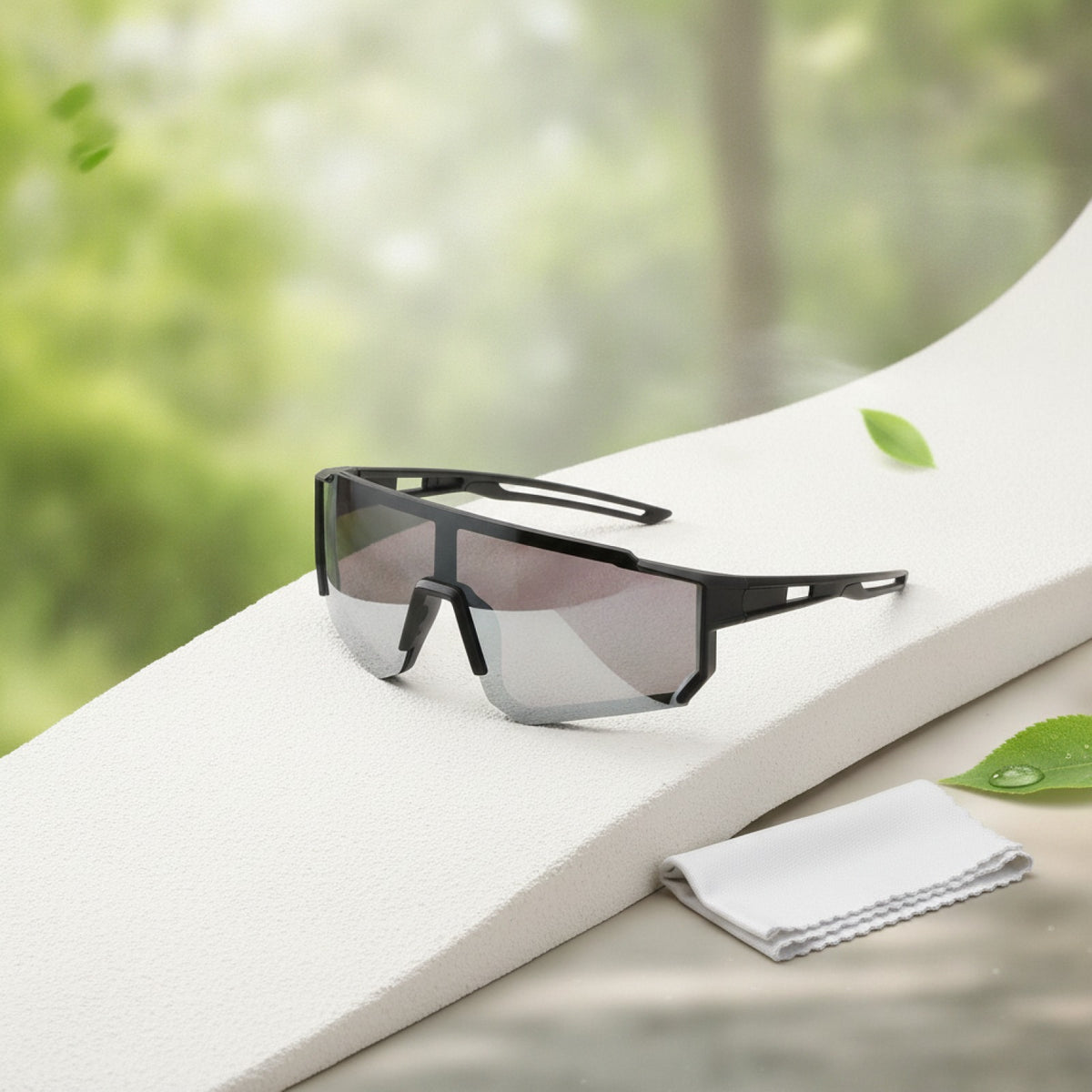 Lunettes de Soleil Pour Le Sport - Enfant - Noir Argenté