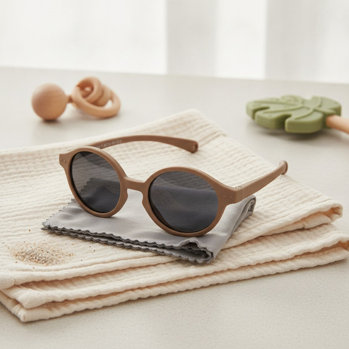 Lunettes de Soleil Bébé Polarisées avec Sangle (0-24 mois) - Marron