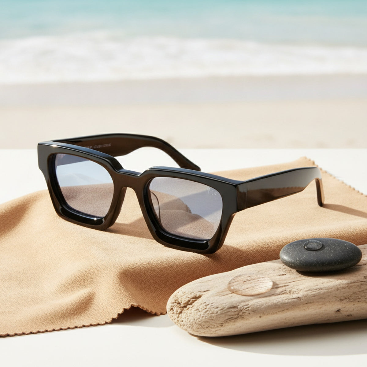 Lunettes De Soleil Rectangulaires Polarisées En Acétate - Luxe