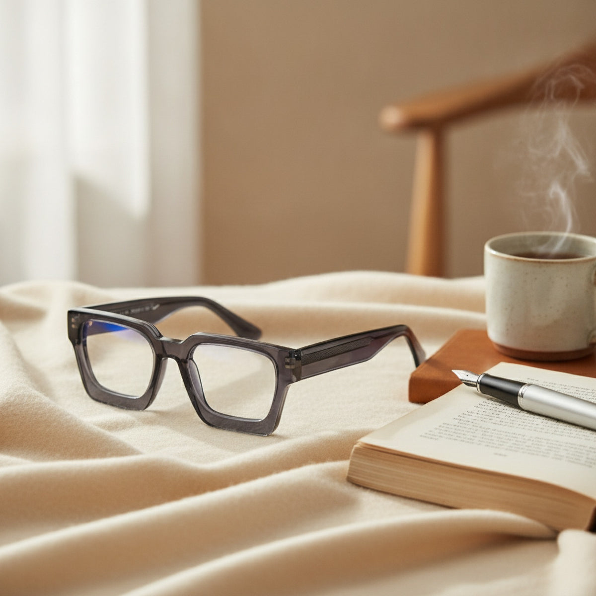 Lunettes De lecture Carrées Surdimensionnées En Acétate Epais - Anti Lumière Bleu, Pour Hommes Et Femmes