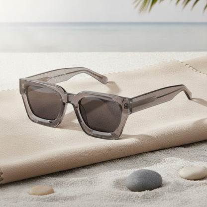 Lunettes de Soleil Rectangulaires Polarisées En Acétate