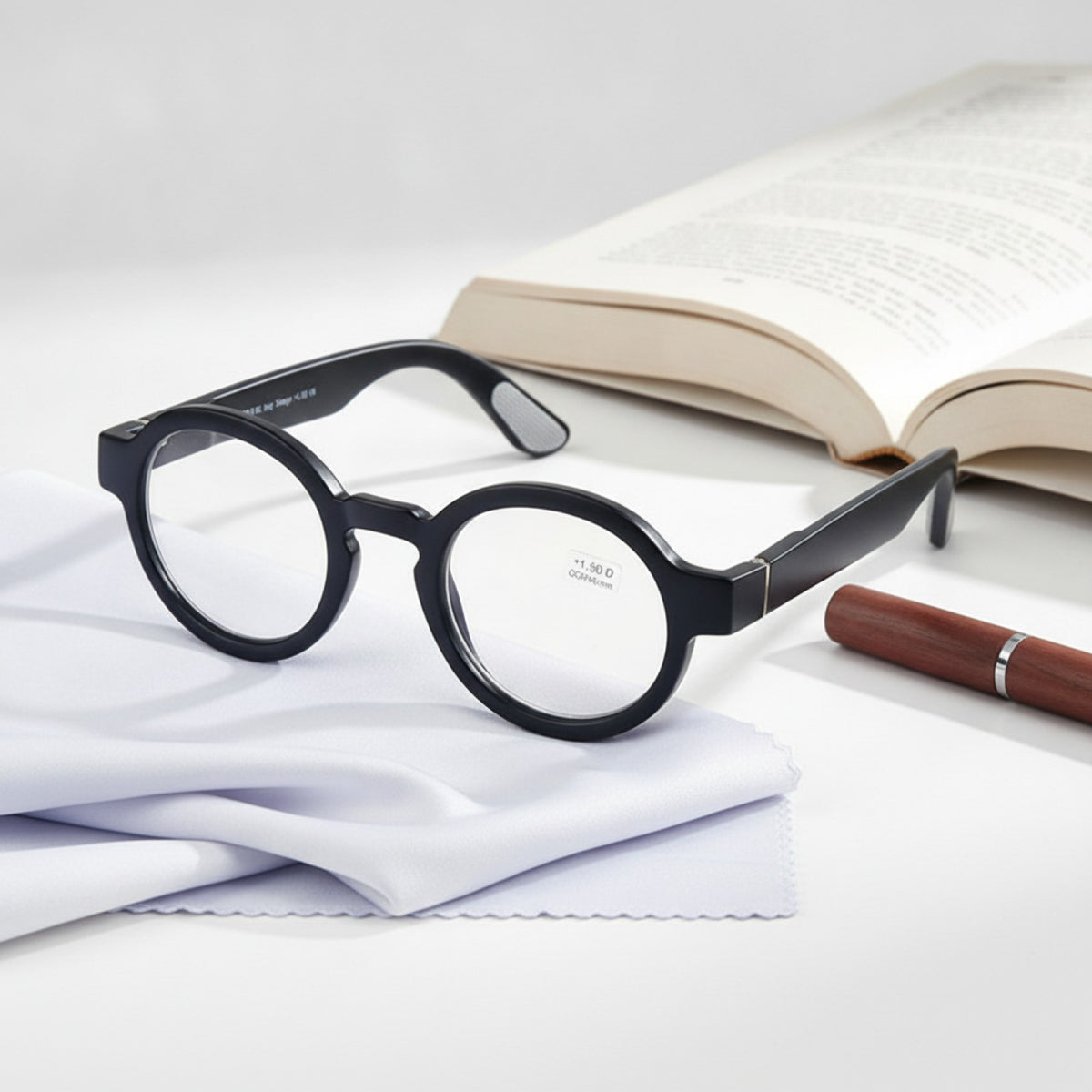 Lunettes De Lecture Vintage Rondes - Cadre Épais - Noir