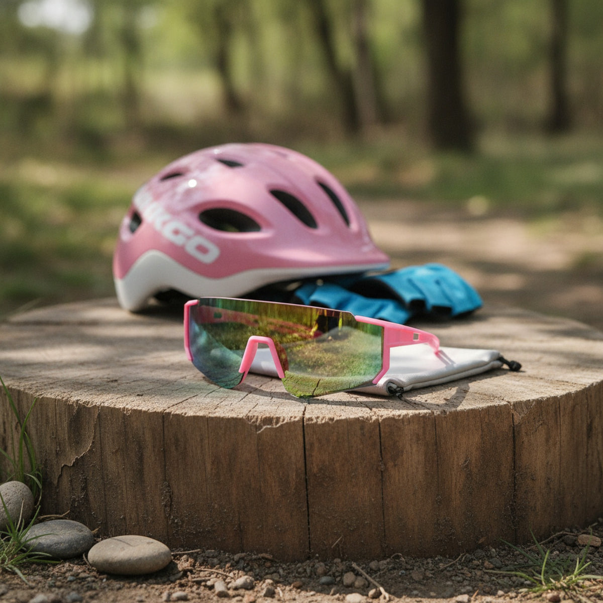 Lunettes de Soleil Cyclisme Enfant - Rose