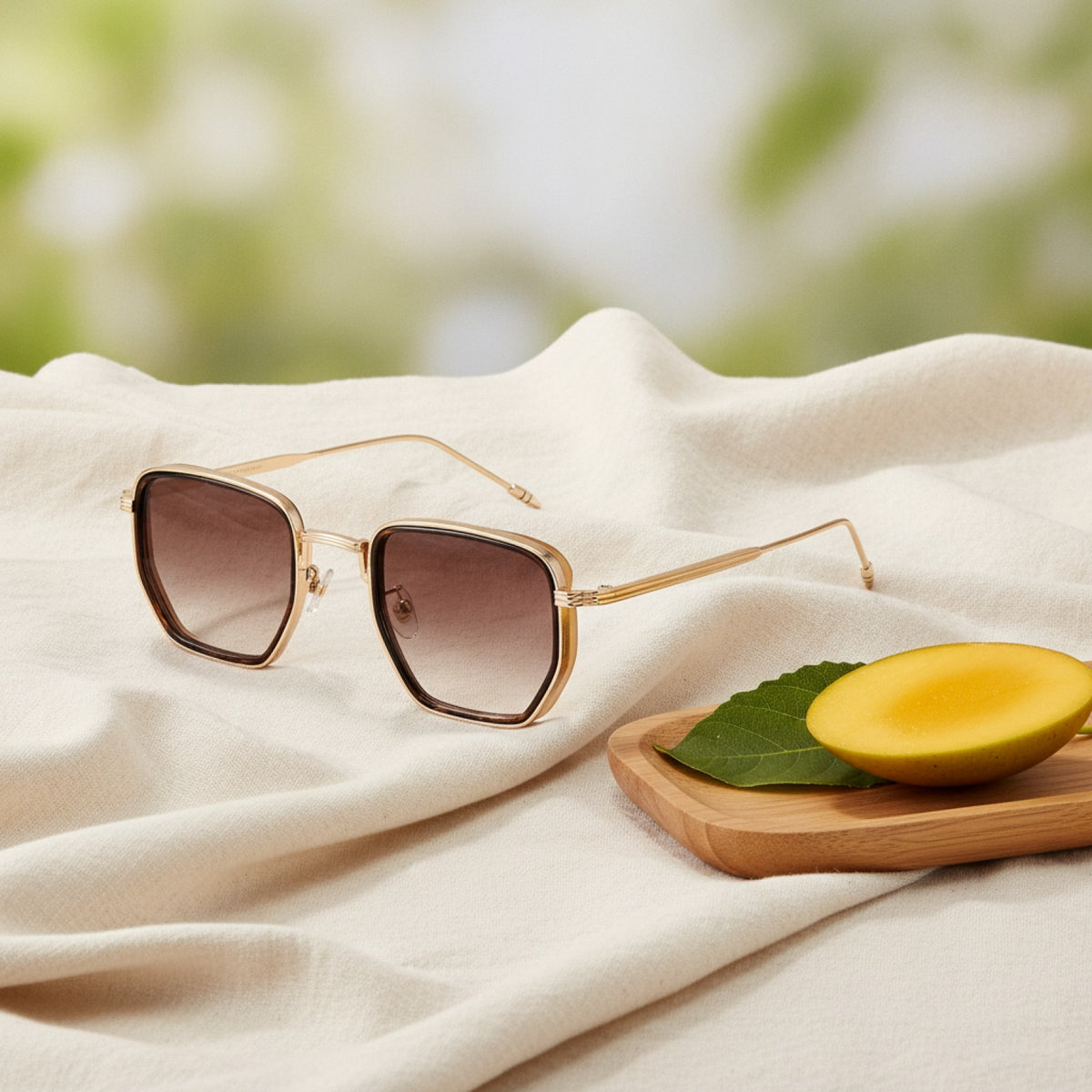 Lunettes De Soleil Carrées Rétro Vintage Métal - dégradé