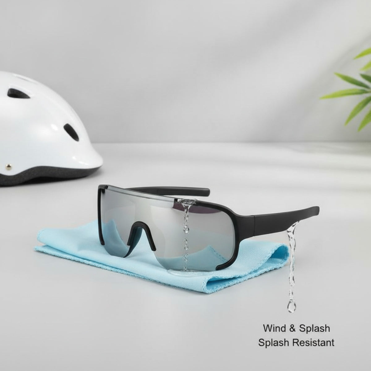 Lunettes de Soleil Cyclisme Enfant - Noir Argenté