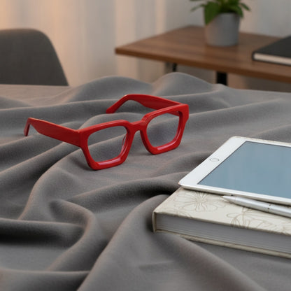 Lunettes De Lecture Carrées Surdimensionnées En Acétate Epais - Anti Lumière Bleu - Ruge