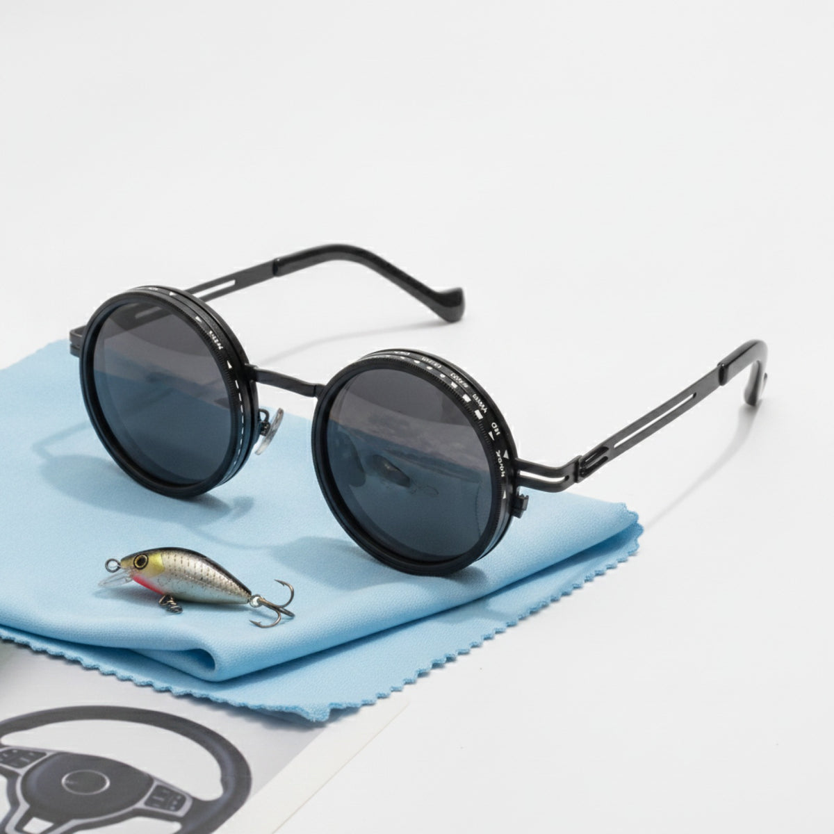 Lunettes De Soleil Polarisées Ronde - Noir