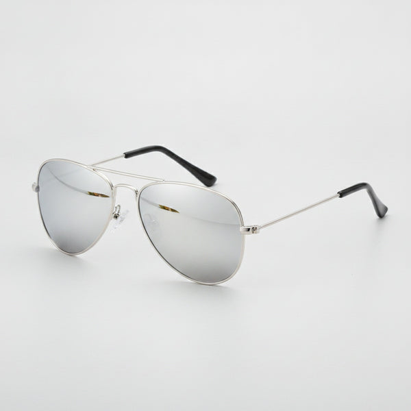 Lunettes de Soleil Pilote Polarisées Enfant - Monture Métal Argent