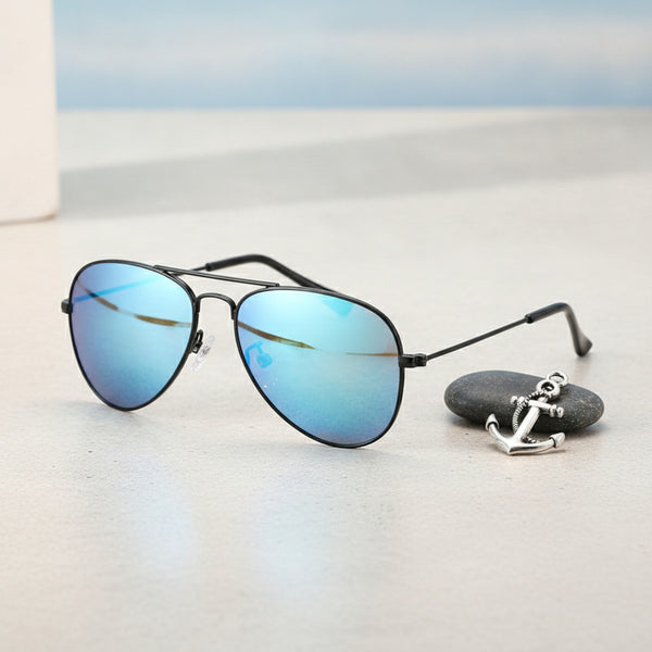 Lunettes de Soleil Polarisées Enfant – Monture Pilote en Métal