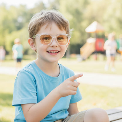 Lunettes de soleil carrées enfant UV400 - Protection mode pour activités extérieures