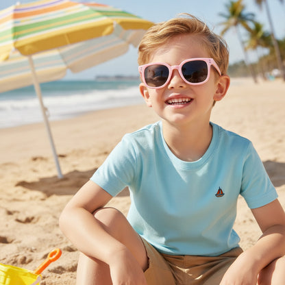 Lunettes de soleil carrées Protection UV pour enfants - Rose tendance