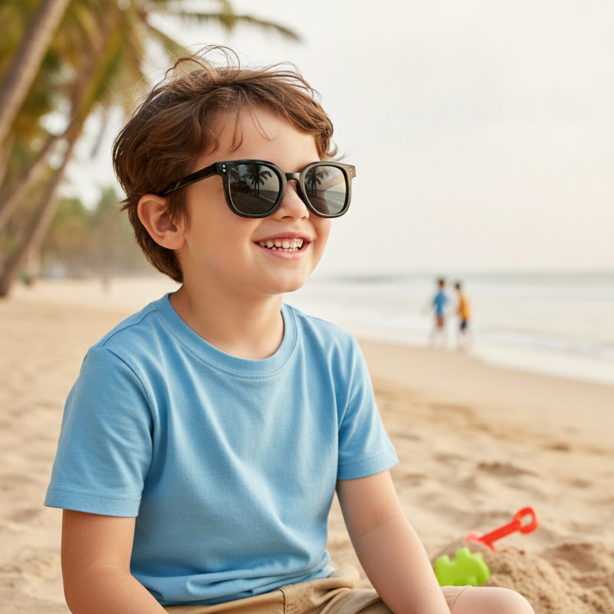 Lunettes De Soleil Enfant Carrées Protection solaire - Noir