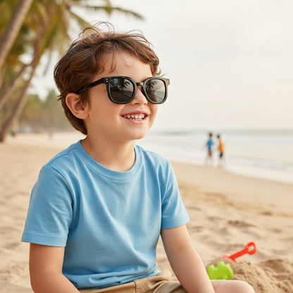 Lunettes De Soleil Enfant Carrées Protection solaire - Noir