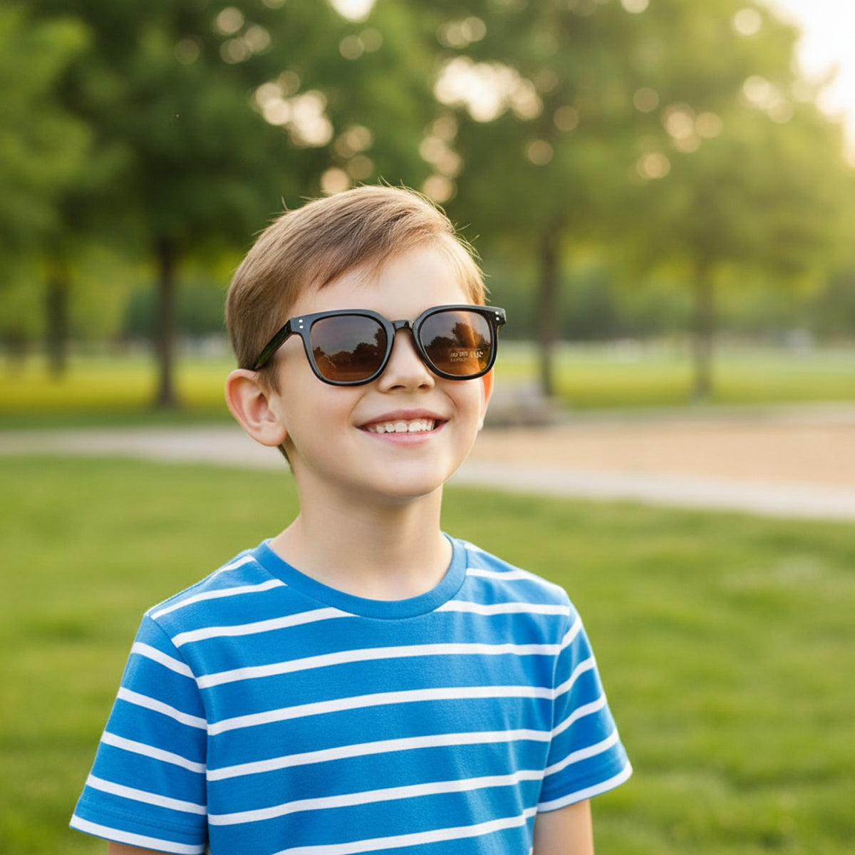 Lunettes De Soleil Carrées enfant Protection UV - Parfait Pour l'Extérieur