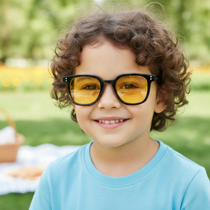 Lunettes de soleil enfant  - tendance - jaune