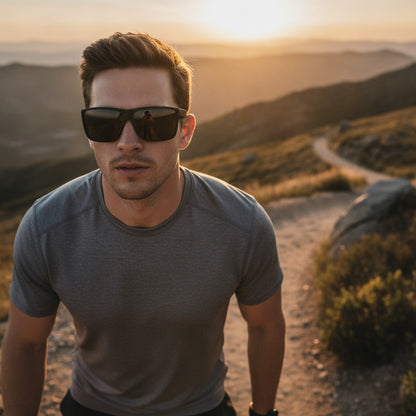 Lunettes De Soleil Sport - Homme - Monture TR90 Ultralégère - Style Surdimensionné