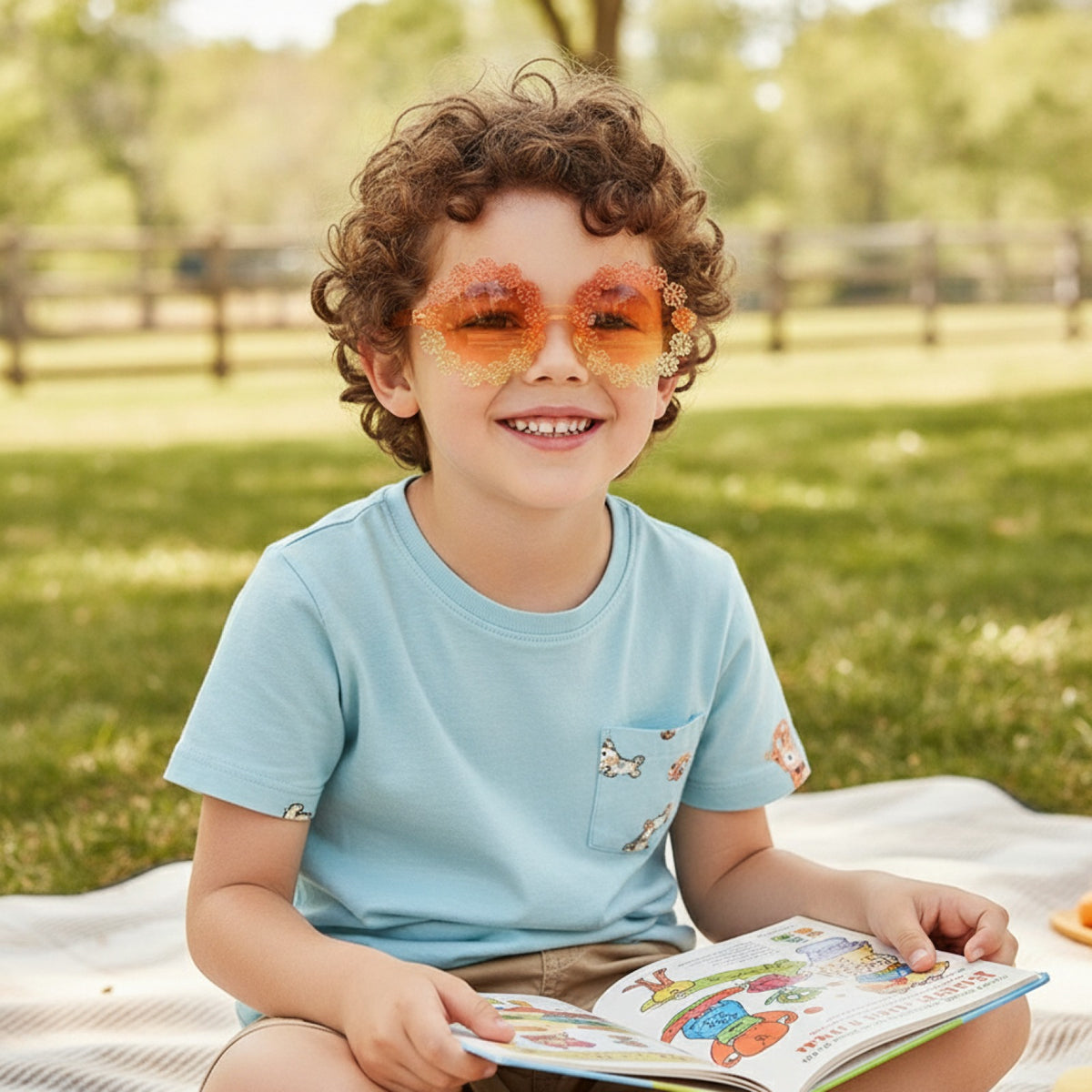 Lunettes De soleil Carrées Protection UV Pour Enfants - Tendance
