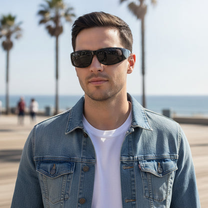 Lunettes De Soleil Homme Ovale - Noire