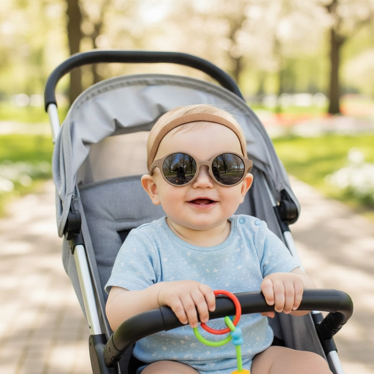 Lunettes de Soleil Bébé Polarisées avec Sangle (0-24 mois) - Marron