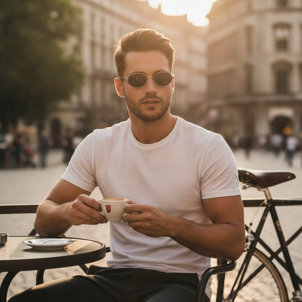 Lunettes De Soleil Ovale Rétro Luxe - Monture Métal Vintage Homme Et Femme -  Gris Argenté