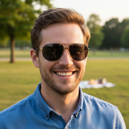 Lunettes soleil pilote homme